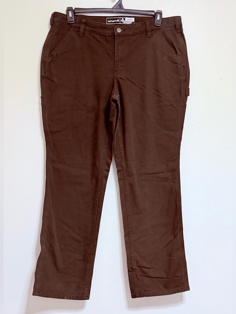 Carhartt Dark Brown Straight-Leg Chinos size 16